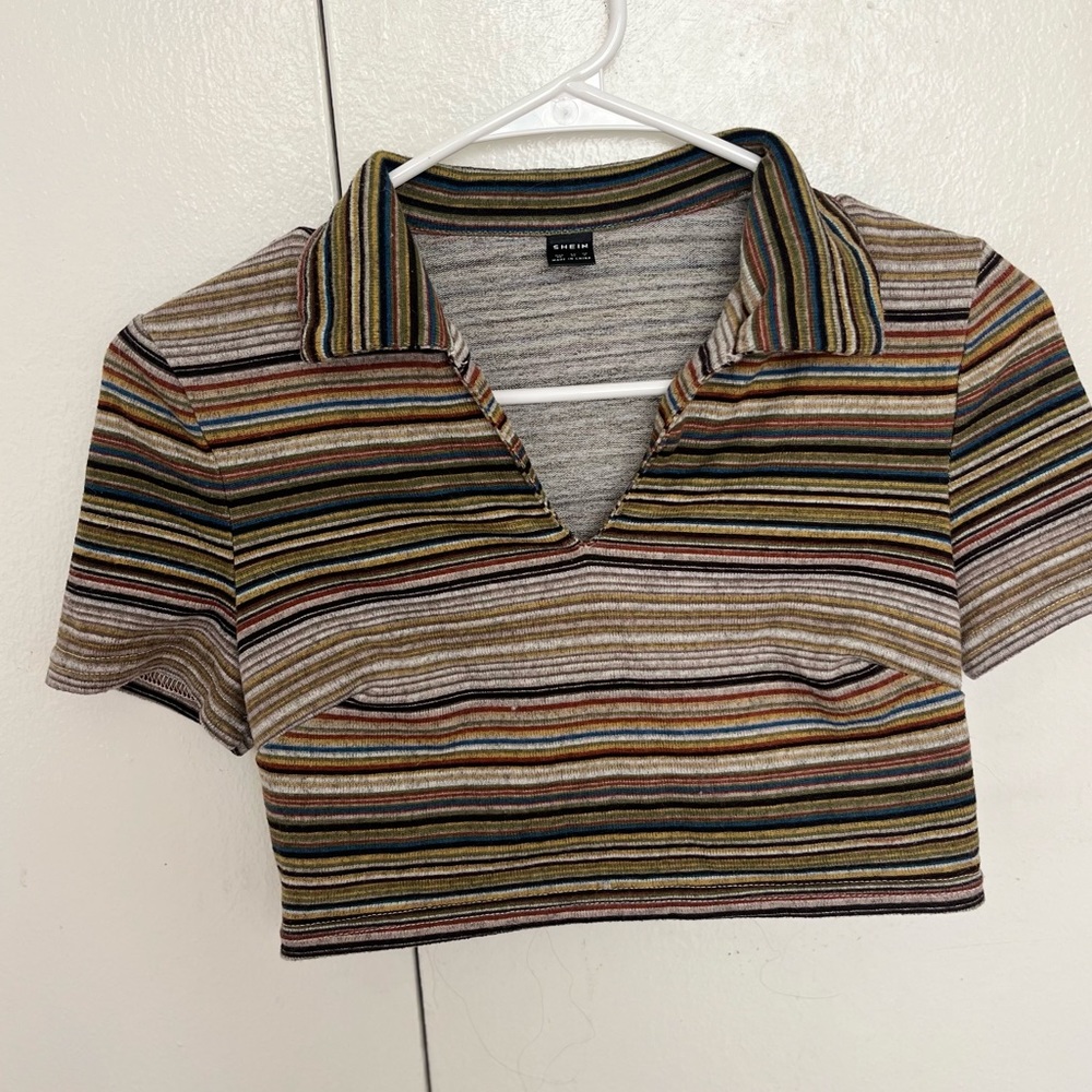 Shein Cropped Collared Top - Size XS